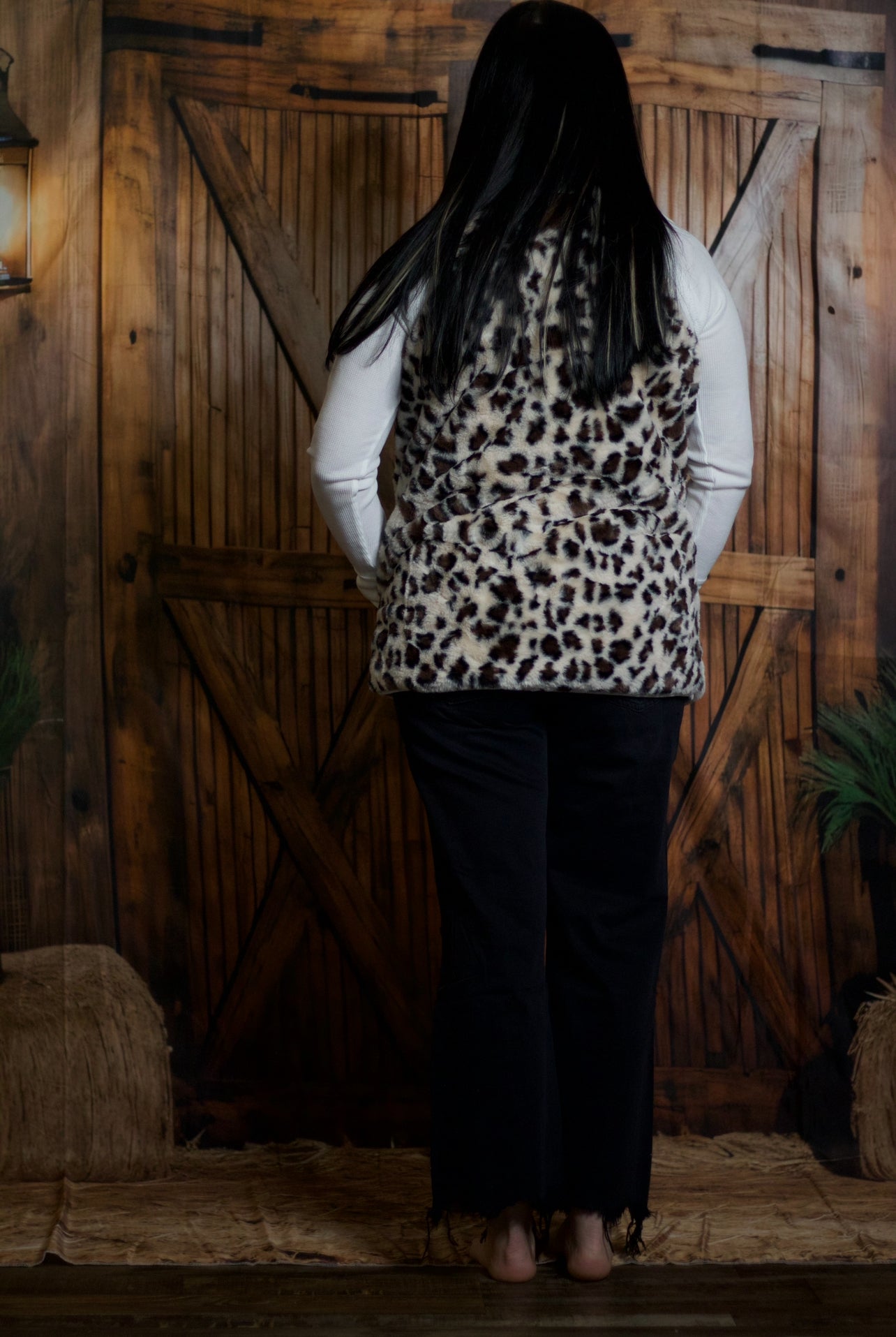 Reversible Leopard Print Sherpa C.C.