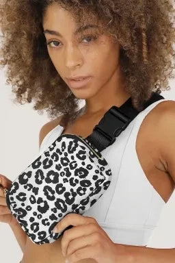 Leopard Print Buckle Canvas Waist Pack Belt Bag (Multiple Colors)