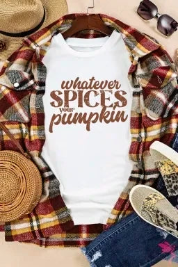 White Whatever Spices Your Pumpkin Tee