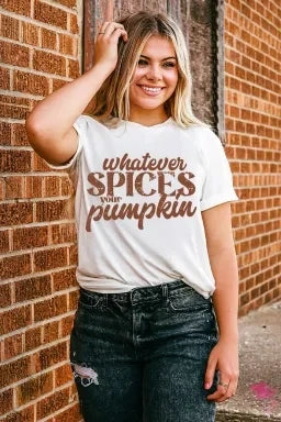 White Whatever Spices Your Pumpkin Tee