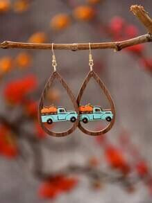 Truck & Pumpkin Luck Earrings