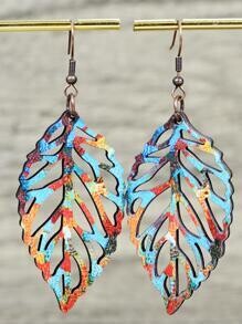 Multi-Color Fall Leaf Earrings