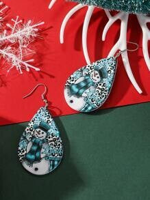 Snow Man Winter Earrings