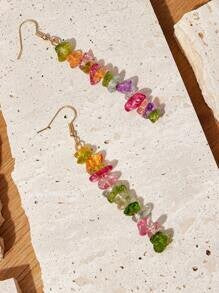 Multi Color Gem Stone Chakra Earrings