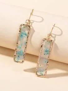 DROP ACRYLIC Clear Earrings