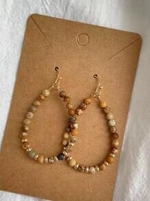 Earth Tone Woven Beaded Earrings