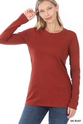 Long Sleeve T-Shirt - Zenana (Multiple Colors)(AVAILABE IN PLUS)