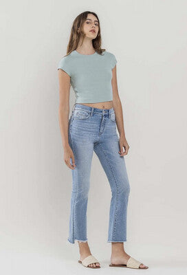 VERVET High Rise Crop Flare Jean