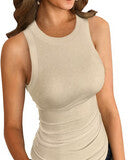 HIGH NECK SUMMER TANKS CAMI SLEEVELESS TANK  (11 Colors)