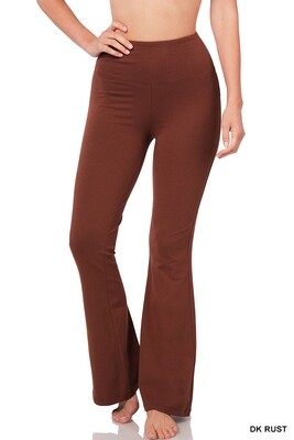 HIGH WAIST YOGA FLARE PANTS - ZENANA