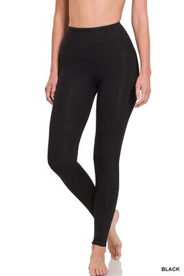 PREMIUM COTTON CAPRI LEGGINGS- ZENANA