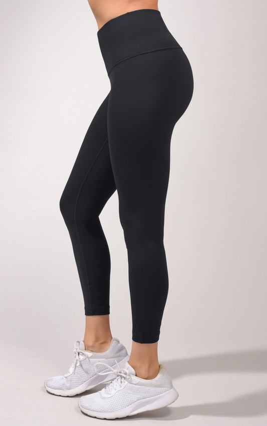 YOGALICIOUS "LUX" HGH WAIST 7/8 ANKLE LEGGINGS (90 DEGREE BY REFLEX)