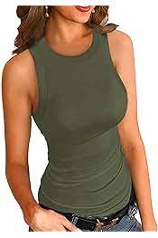 HIGH NECK SUMMER TANKS CAMI SLEEVELESS TANK  (11 Colors)