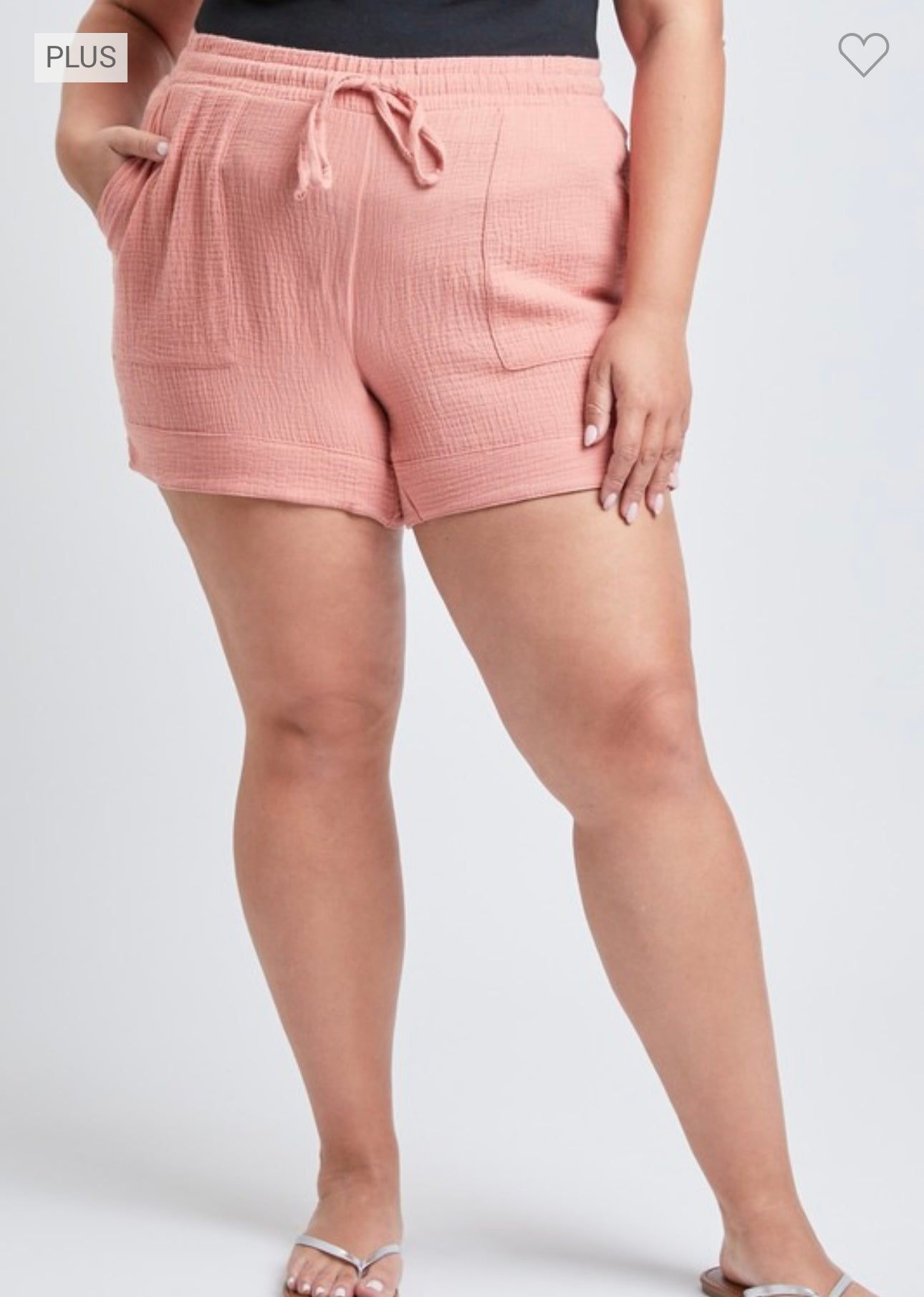 YMI Cotton Short Banded Hem Porkchop Pocket