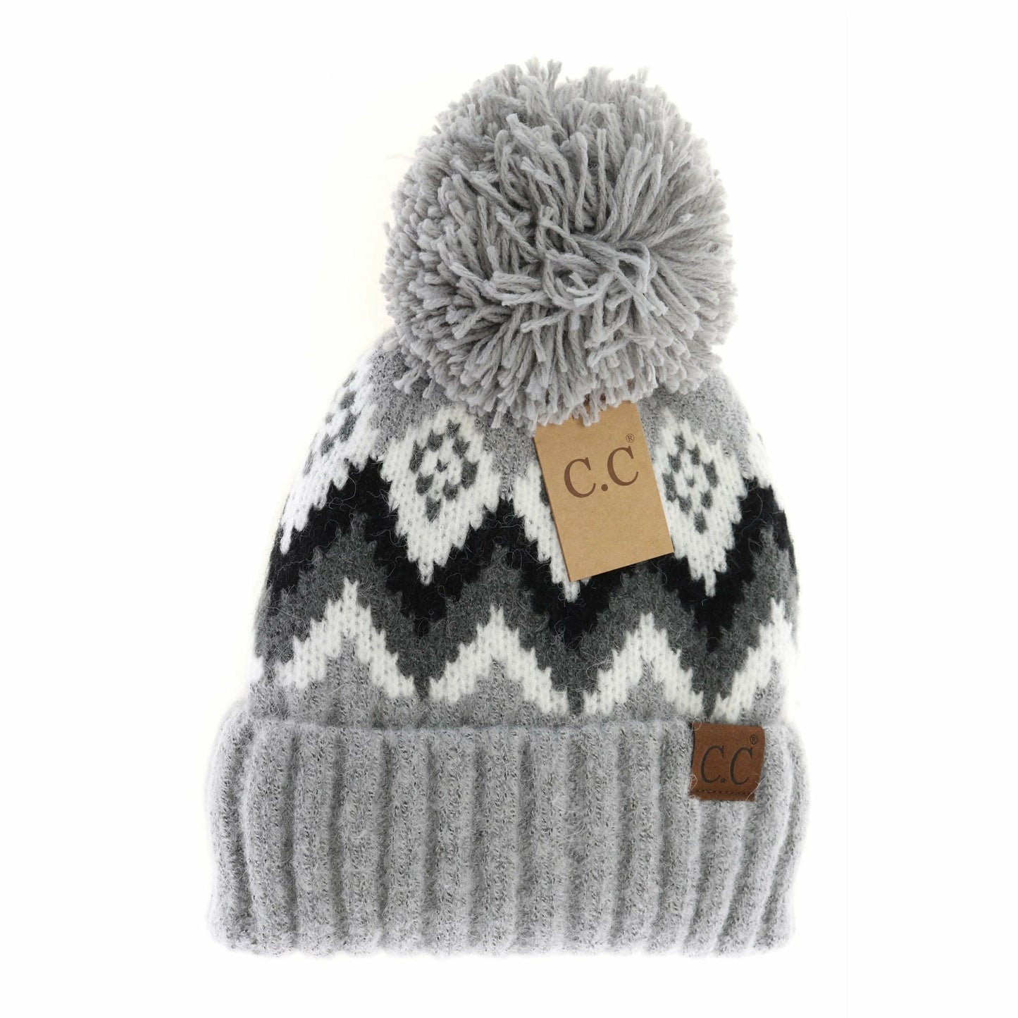 Chevron Aztec Knit C.C. Beanie