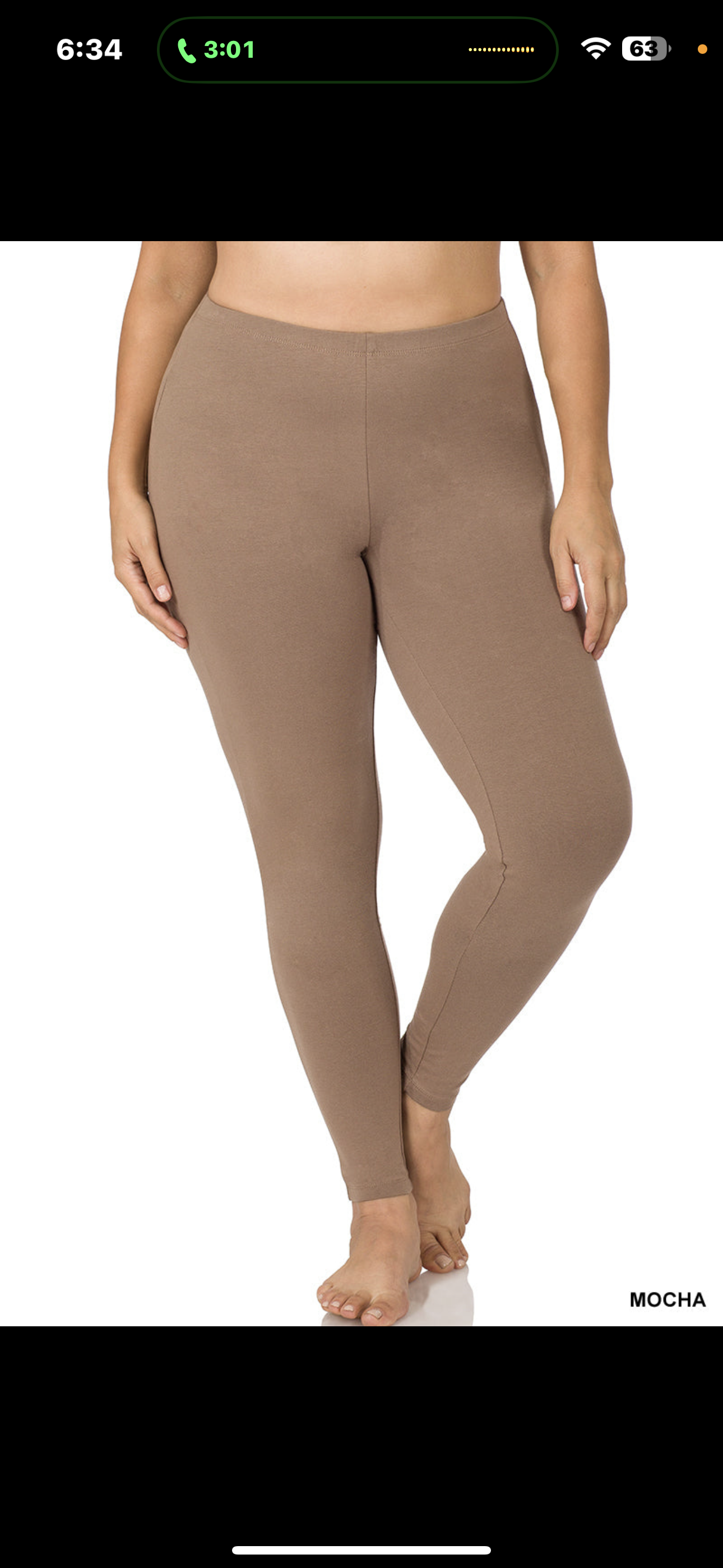 PLUS Premium Cotton Full Length Leggings - Zenana