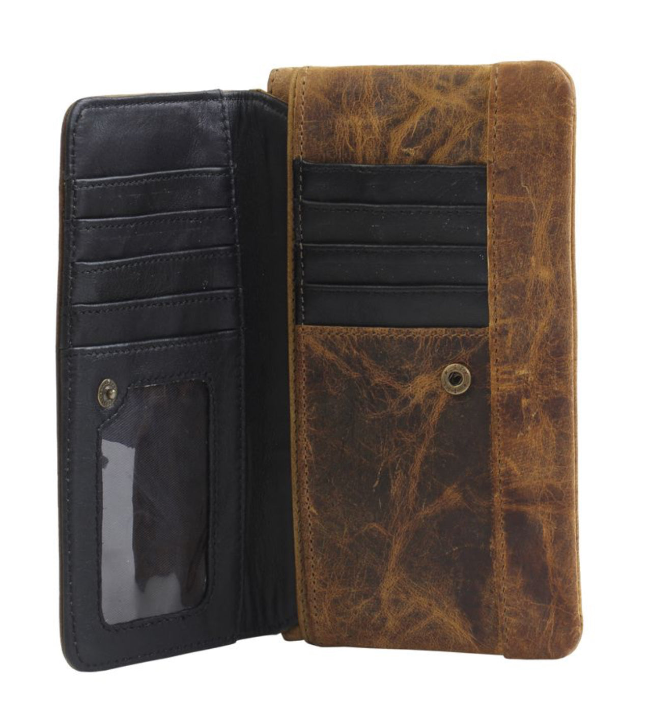 Myra Oak Fire Leather and Hairon Wallet