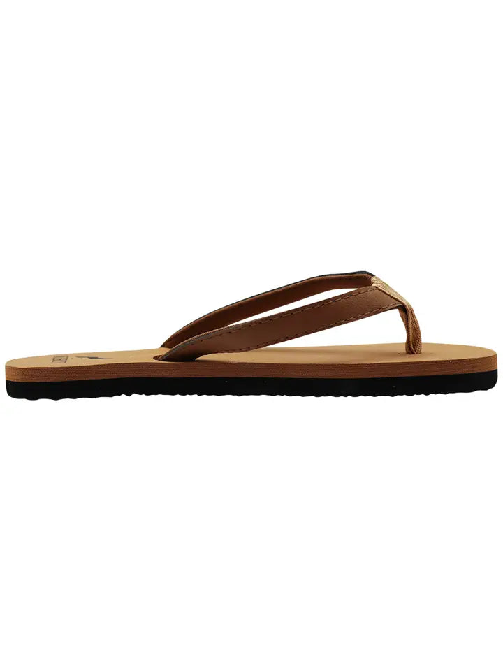 Soft Cushioned Footbed Flip Flop Thong Sandal - Camel