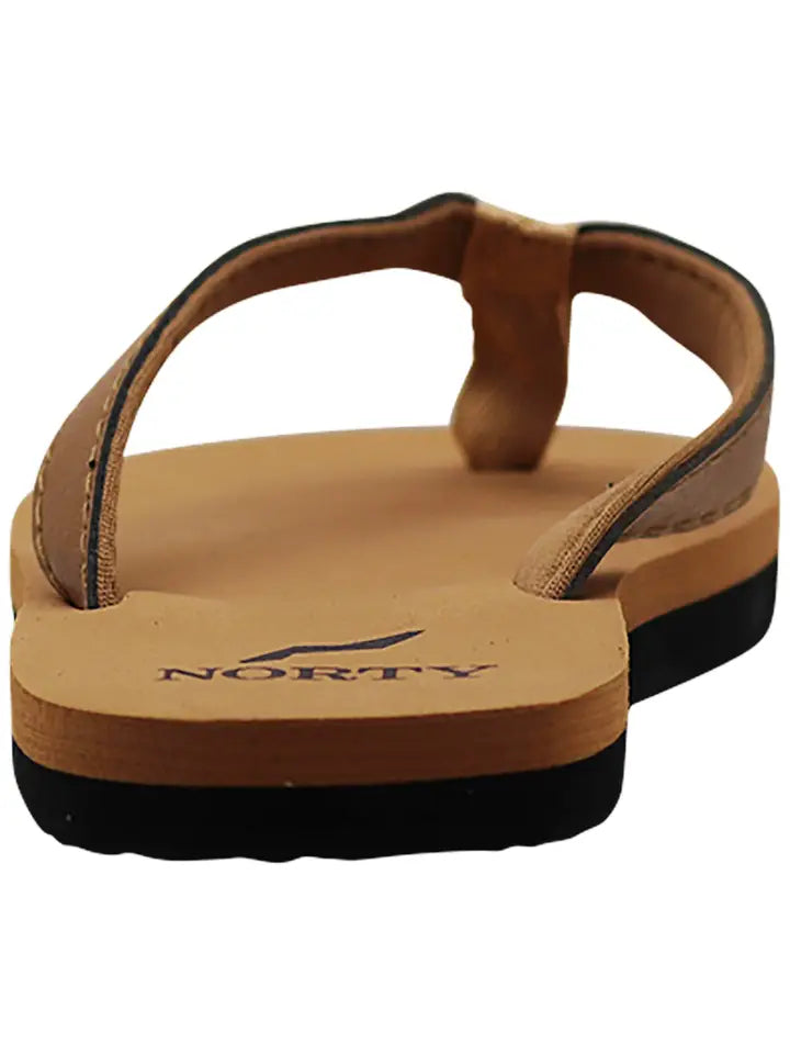 Soft Cushioned Footbed Flip Flop Thong Sandal - Camel