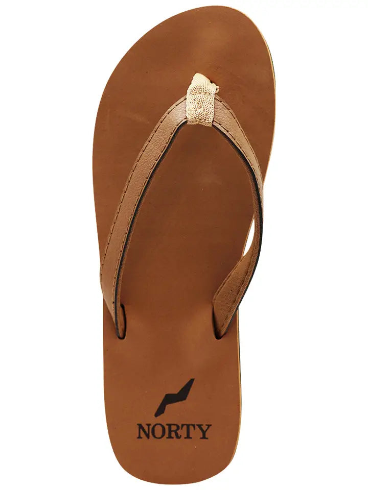 Soft Cushioned Footbed Flip Flop Thong Sandal - Camel