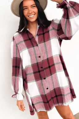 Plaid Shirt Dress