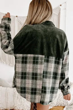 Green Plaid Shacket