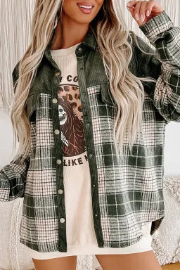 Green Plaid Shacket