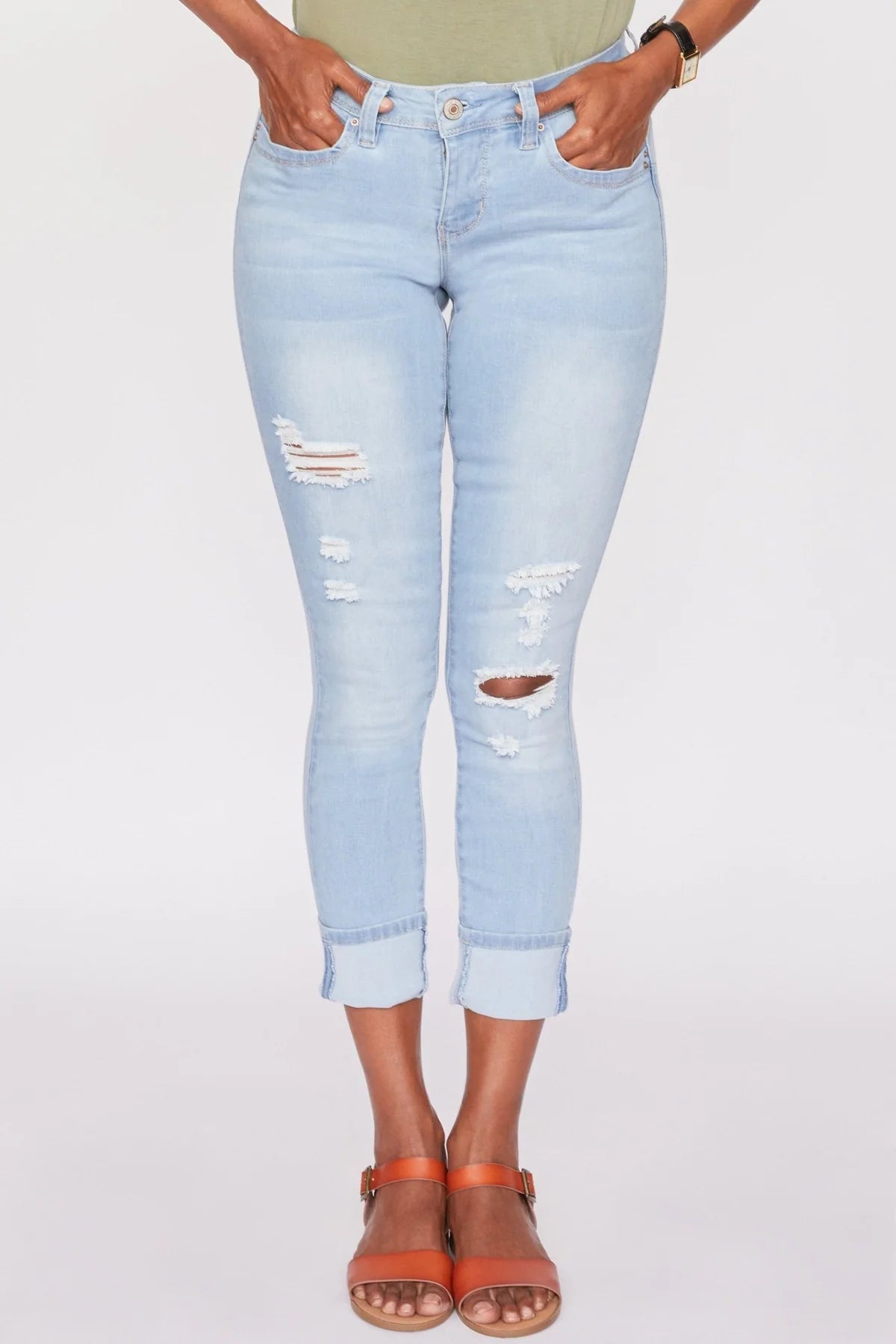 YMI MISSY WANNABETTABUTT MEGA CUFF ANKLE JEAN