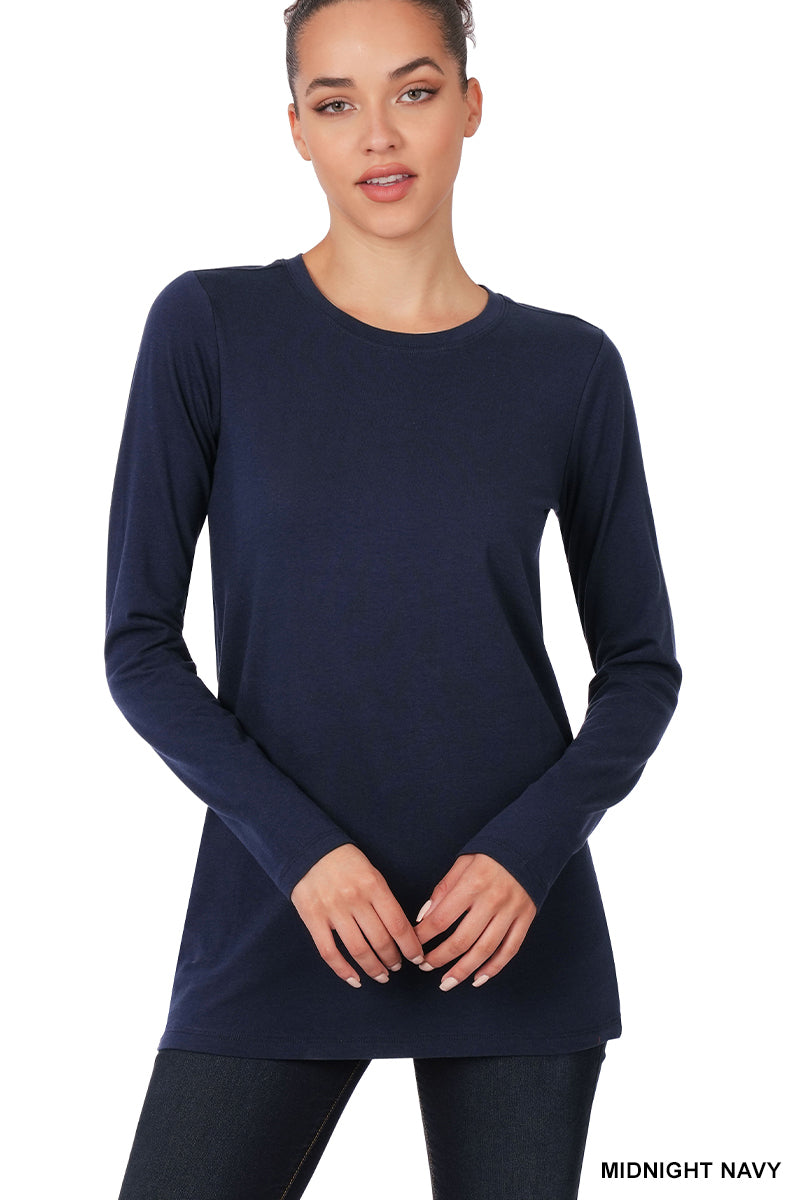 Long Sleeve T-Shirt - Zenana (Multiple Colors)(AVAILABE IN PLUS)