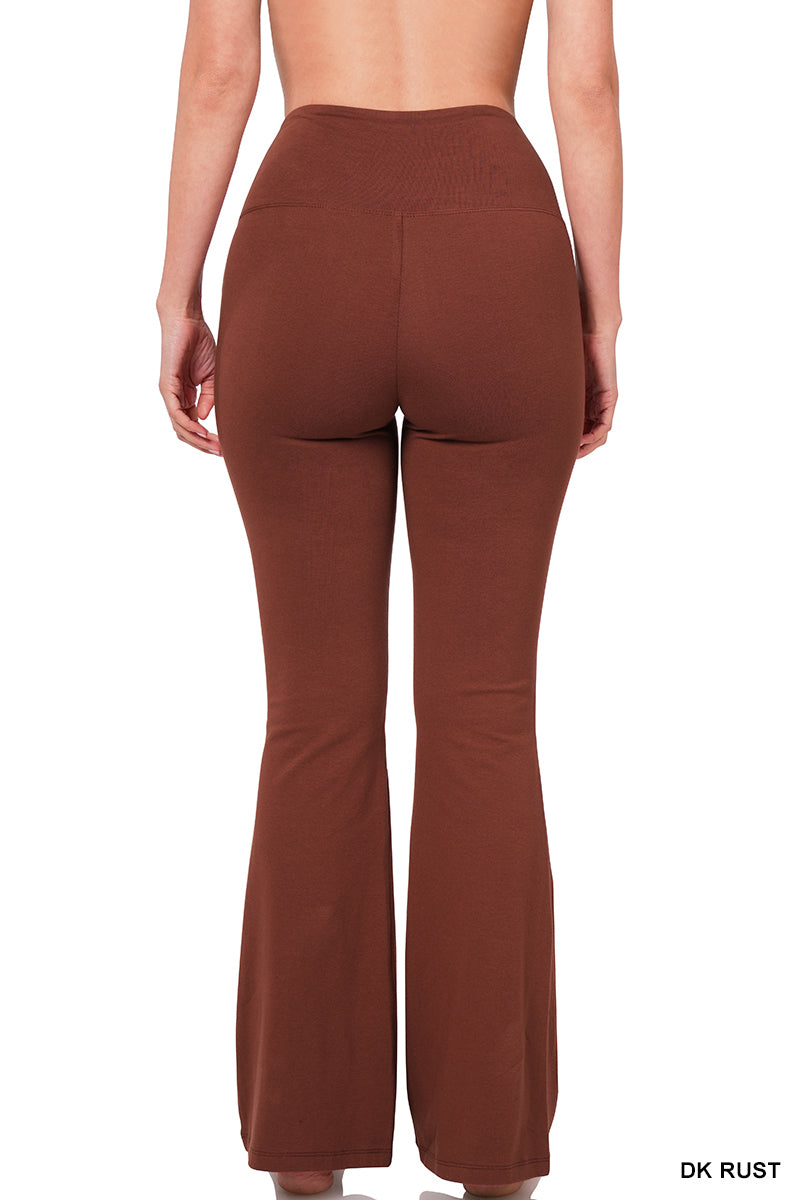 HIGH WAIST YOGA FLARE PANTS - ZENANA